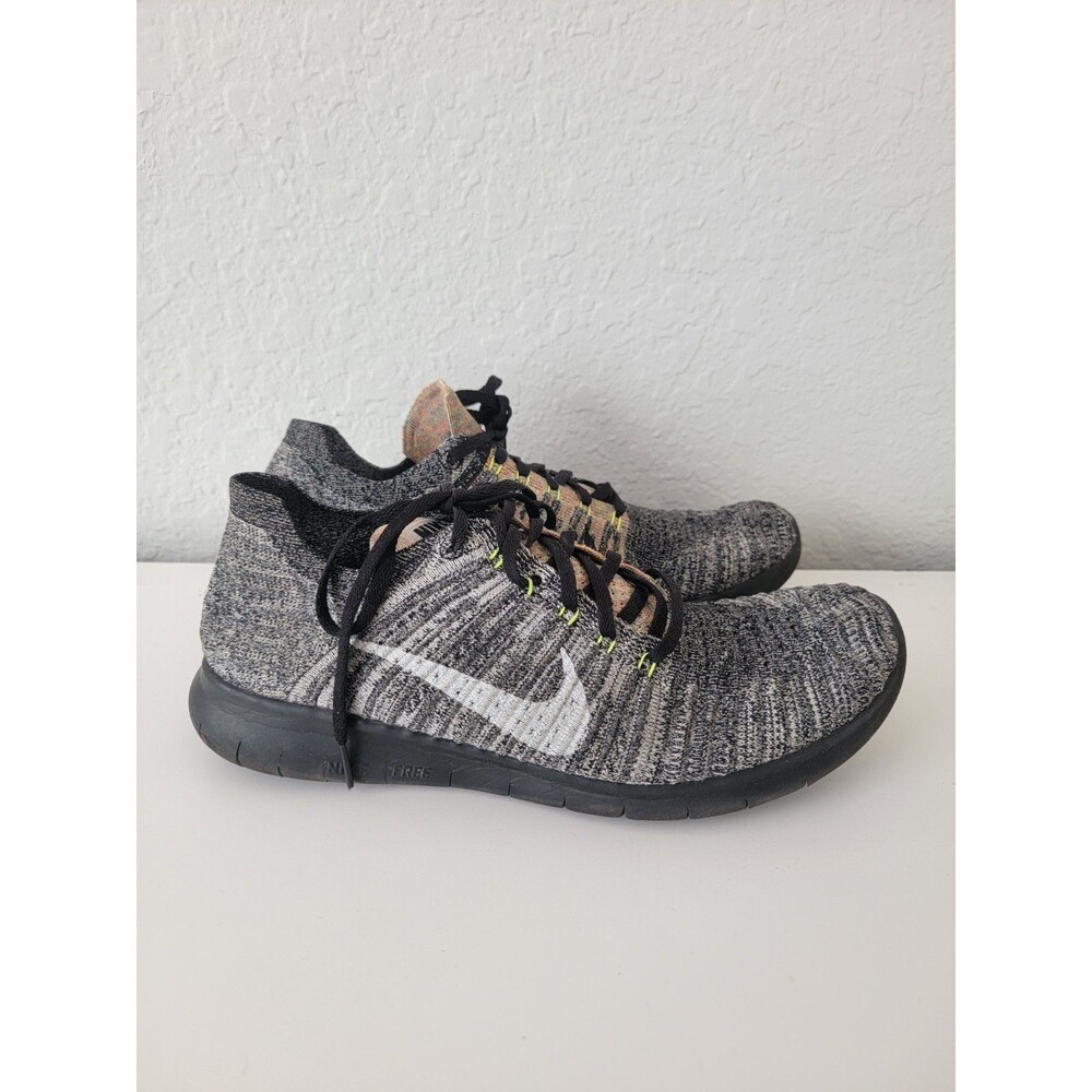 Nike Free RN Flyknit Mens Size 11 US Gray Multi Sneaker Running Shoes 831069-004 - Picture 3 of 9